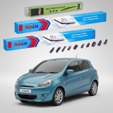 Cumpara ieftin Ștergătoare Mitsubishi Mirage, Space Star 2012+ | Set Față și Spate Flat Premium &ndash; TeamCar&reg;
