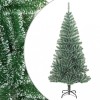 VidaXL Brad de Crăciun artificial cu zăpadă pufoasă, verde, 210 cm