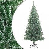 VidaXL Brad de Crăciun artificial cu zăpadă pufoasă, verde, 210 cm