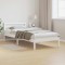 vidaXL Cadru de Pat cu headboard Alb 220 x 100 cm Lemn masiv de pin 869779