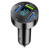 Alim USB QC3.0 tip C+A x3 auto+voltmetru 3.1A 12-24V