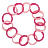 Set Elastice Păr, Frotte, 14 Bucăți, Culoare Fucsia și Roz, Oem