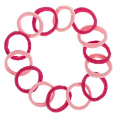 Set Elastice Păr, Frotte, 14 Bucăți, Culoare Fucsia și Roz