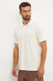 adidas Originals polo de bumbac Adicolor Classics 3-Stripes culoarea bej, cu imprimeu, IZ3070