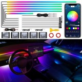 Kit Lumini Ambient Auto TWETIZ RGB 18 in 1, 593 LED-uri, 175 inch, Sincronizare Muzica, Control App
