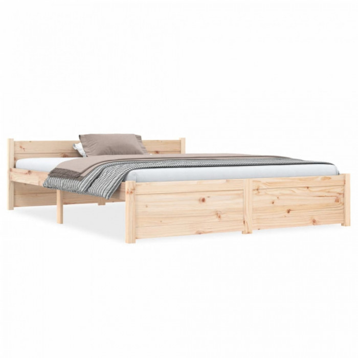 Cadru de pat, 140x190 cm, lemn masiv GartenMobel Dekor