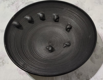 LICHIDARE ! UNICA lucrare ceramica, platou decorativ, Coop. Arta Harghitei - foto