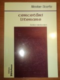 CERCETARI LITERARE- NICOLAE SCURTU , * DEFECT PRIMA PAGINA