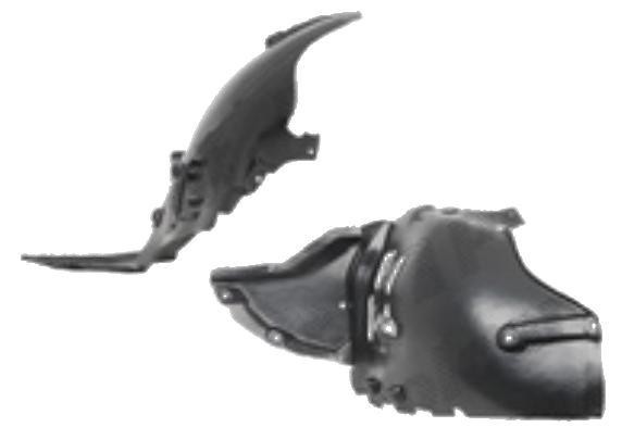 Carenaj roata Mercedes Clasa CLS (C219), 10.2004-01.2011, partea Stanga, Punte fata partea din Fata, 2196900930, 5034FL1T