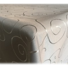 Fata de masa cu ornament Jemidi, 135 x 200 cm, Maro, Poliester, 55264.25.10