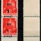 Ardealul de Nord 1945 Oradea I eroare 1 P / 5f pereche tip I &amp; II deplasata MNH