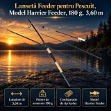 Lansetă Feeder pentru Pescuit, Model Harrier Feeder, 180 g, 3,60 m