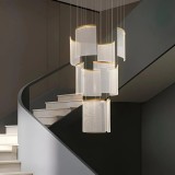 Cumpara ieftin Candelabru Cristal LED 60W Alduino Auriu 80cm Auriu