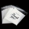 Set 10 pungi transparente 13x10 cm , resigilabile cu mesaj , zThank You,