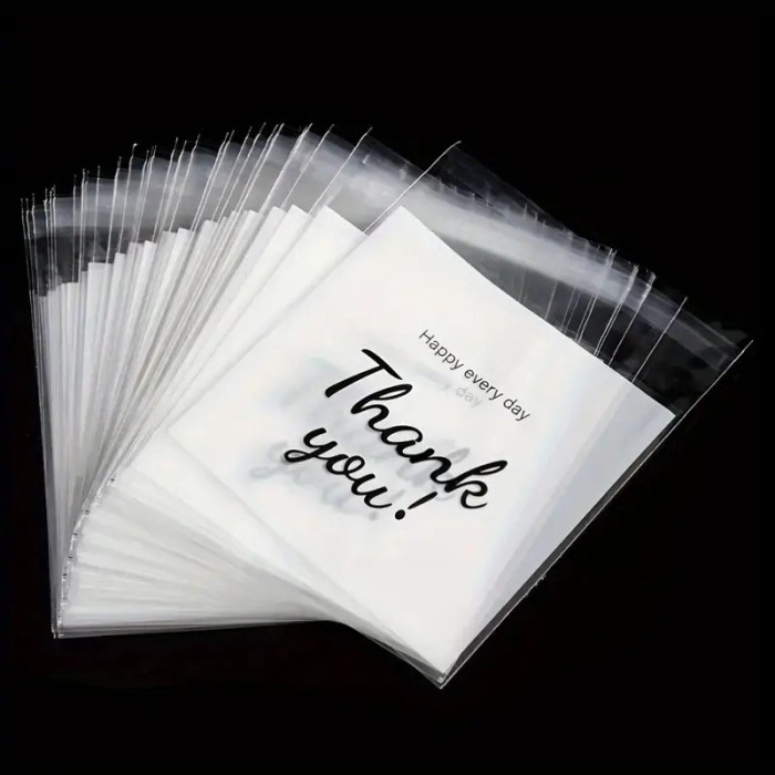 Set 10 pungi transparente 13x10 cm , resigilabile cu mesaj , zThank You,