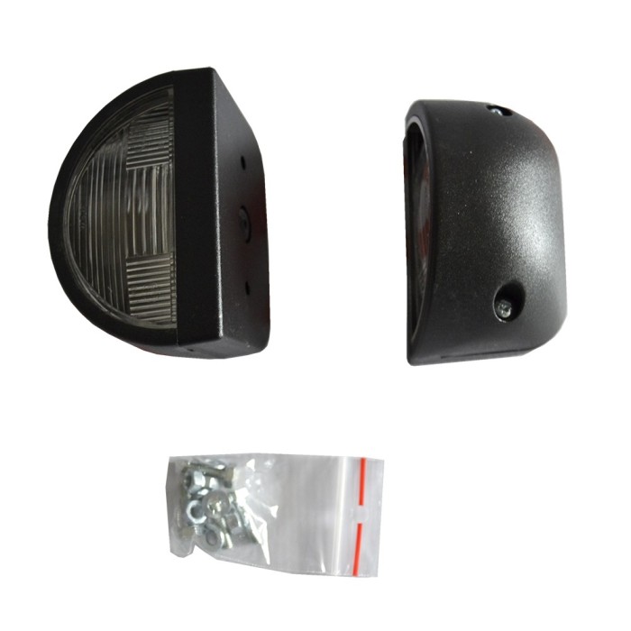 Lampa auto BestAutoVest pentru numar camion set de 2 buc partea Dreapta si Stanga 12V 24V 90x55x60mm carcasa alba