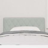 vidaXL Tăblie LED cu lumini cu bandă LED Gri deschis 90 cm Catifea