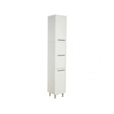 Dulap baie tip coloana GN0201, Pal lucios, 6 rafturi, 3 usi, picioare reglabile, 30x30x180 cm