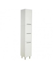 Dulap baie tip coloana GN0201, Pal lucios, 6 rafturi, 3 usi, picioare reglabile, 30x30x180 cm