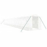 Cumpara ieftin Sera cu cadru din otel, alb, 36 m&sup2;, 18x2x2 m