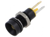 Lampă LED concav galbenă 2,1VDC &Oslash;8mm din plastic