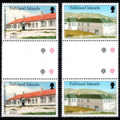 Falkland 1987, Mi #472-475**, cladiri, spitale, MNH! Cota 27 €!