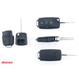 Cumpara ieftin Carcasa Cheie Contact Pentru Volkswagen Jetta Passat (B5-B6-B7) Polo Scirocco Tiguan, 3 Butoane, Cu Cheie, Akonen