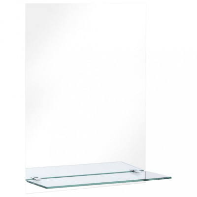 Oglindă de perete cu raft, 40 x 60 cm, sticlă securizată foto