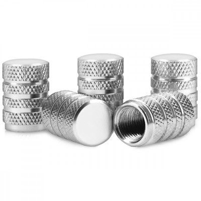 Set 5 Capace pentru valva , Kwmobile, Argintiu, Metal, 41665.35 foto