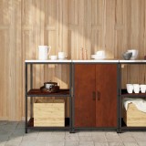 Cumpara ieftin Set de depozitare pentru bucatarie HATTEM 2 buc. Ruginit Otel