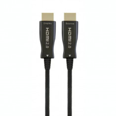 CABLU video GEMBIRD HDMI (T) la HDMI (T) 30m premium AOC (Active Optical Cable) conectori auriti rezolutie maxima 4K (3840 x 2160) la 60 Hz negru &quo
