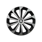 Set 4 Capace Roti 14 inchi (R14) Fame Gri-Negru, Compatibile Cu Seat, Autohelix MSA