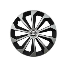 Set 4 Capace Roti 14 inchi (R14) Fame Gri-Negru, Compatibile Cu Seat foto