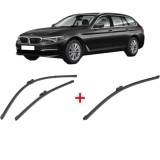 Cumpara ieftin Set 3 stergatoare BMW Seria 5 Touring (G31) 2017 - 2022, pentru parbriz si luneta, Valeo Silencio Xtrm