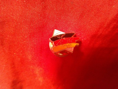 Insigna DDR - Zuhurft Berlin , cu drapel , cu surub , L=1,6cm foto