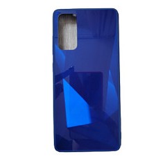 Husa silicon si acril cu textura diamant Samsung Galaxy S20 , Albastru
