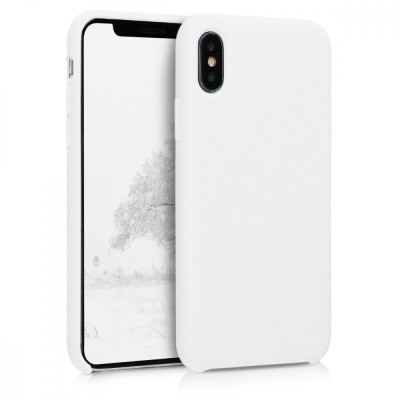 Husa pentru Apple iPhone X / iPhone XS, Silicon, Alb, 42495.02 foto