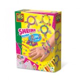 Kit creativ cu accesorii incluse - Bratari cu pandantive fete la moda, SES Creative