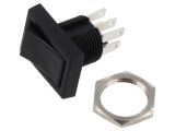 Rocker Switch ON-ON 3A/125VAC 3A/28VDC - Black