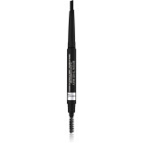 Cumpara ieftin Rimmel Brow This Way creion pentru sprancene perie 2 in 1 culoare 004 Soft Black 0,25 g