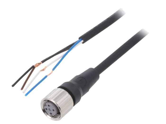 Cablu M12 4 pini, 5m, IP67