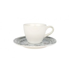 Bonna Odette - Ce&Egrave;ti de espresso &Egrave;i farfurie - 80.0 cc - Por&Aring;&pound;elan - 6er set