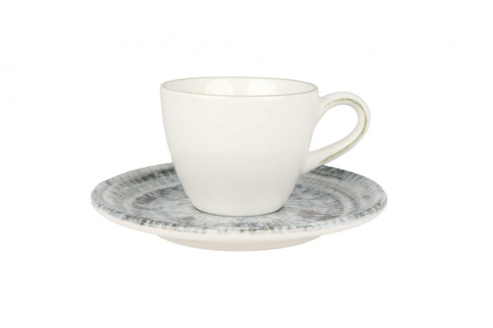 Bonna Odette - Ce&Egrave;ti de espresso &Egrave;i farfurie - 80.0 cc - Por&Aring;&pound;elan - 6er set