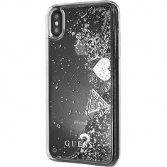 Husa Capac Spate Glitter Hearts Transparent APPLE iPhone Xs Max foto