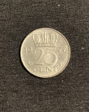Moneda 25 cenți 1977 Olanda