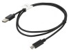 Cablu USB 2.0 A la C aurit 1m negru Fire: Cu