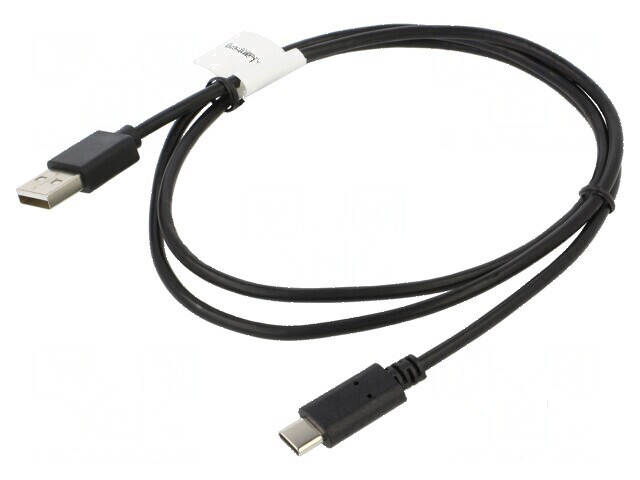 Cablu USB 2.0 A la C aurit 1m negru Fire: Cu