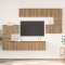 Set comodă TV 8 pcs stejar artizanal 80 x 30 x 30 cm