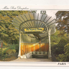 FA27-Carte Postala- FRANTA - Paris, Metro Porte Dauphine, necirculata