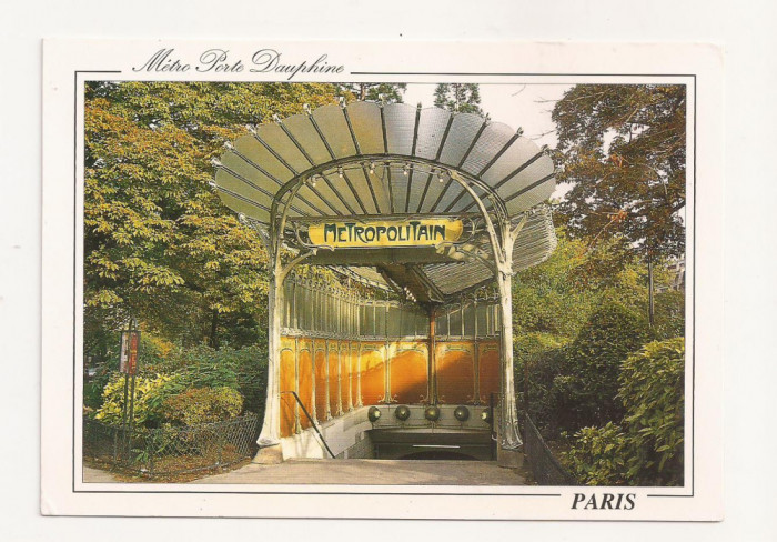 FA27-Carte Postala- FRANTA - Paris, Metro Porte Dauphine, necirculata